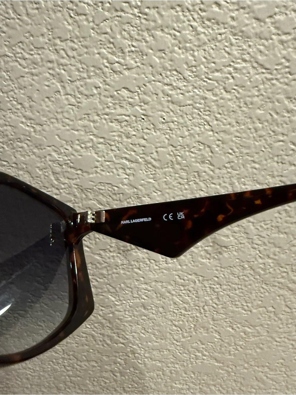 Karl Lagerfeld Women’s Geometric Tortoise Sunglasses (with Case)